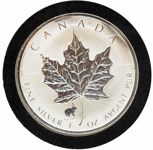1 OZ Silver Royal Canadian Mint Maple Leaf Coin in Canada